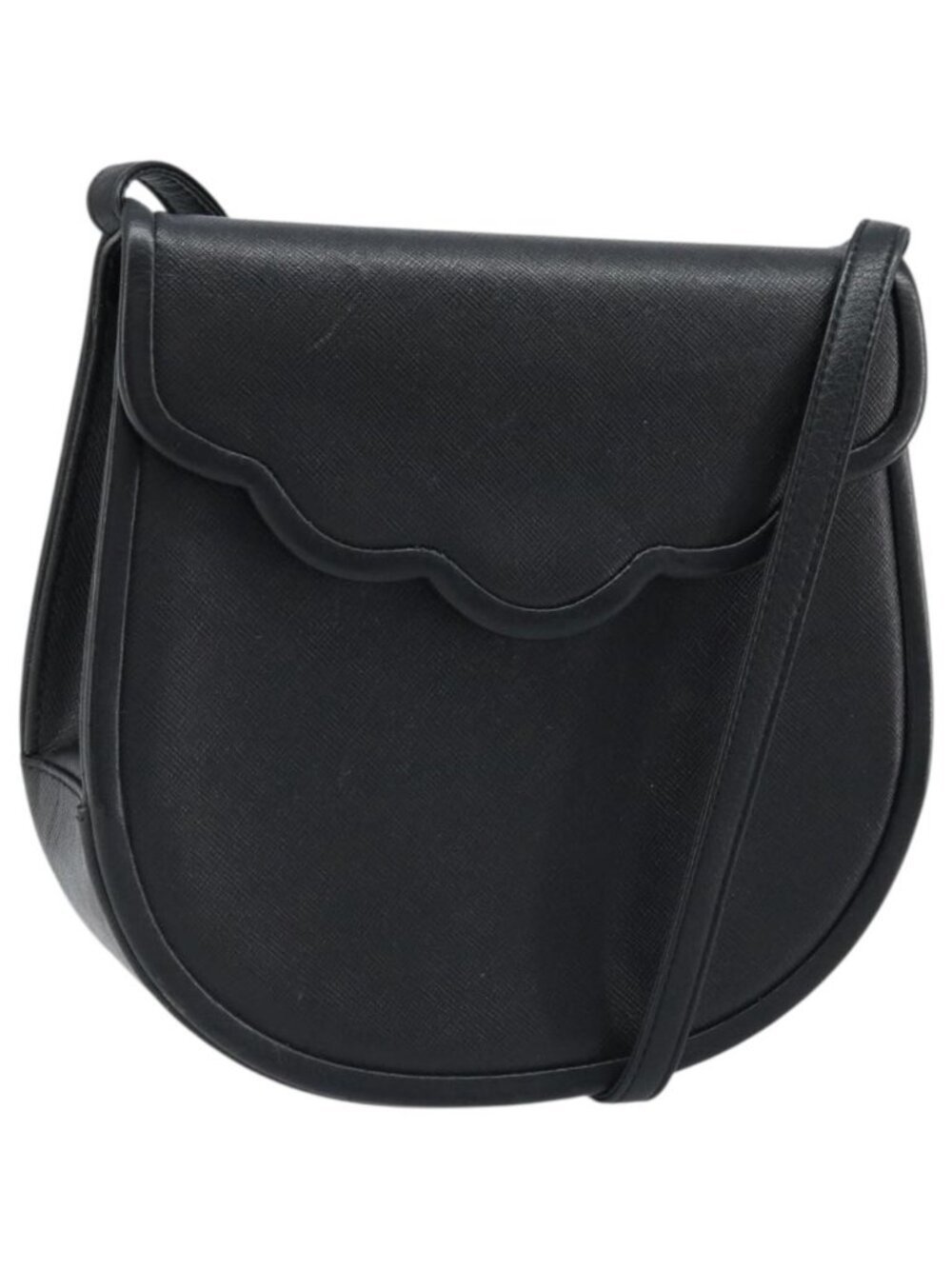 SAINT LAURENT Shoulder Bag Leather Black Gold